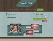 Tablet Screenshot of pacifichillsdental.com